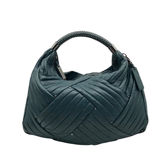 Kenneth Cole Blue Quilted Leather Hobo Bag - Picture 1 of 11